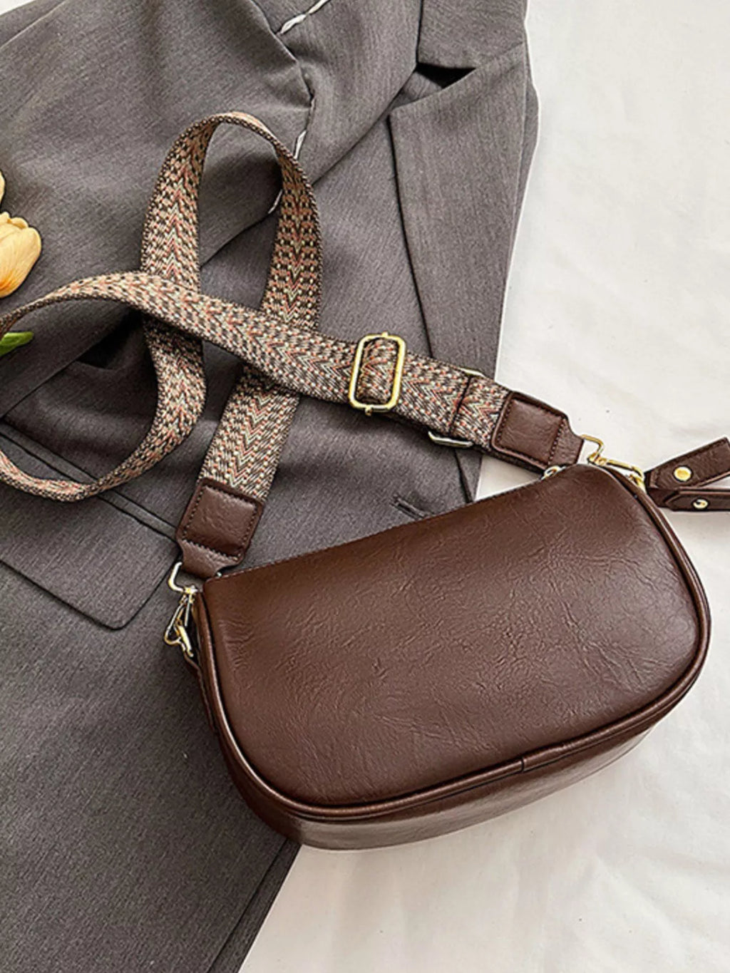 Women's Wide Strap Crossbody Bag