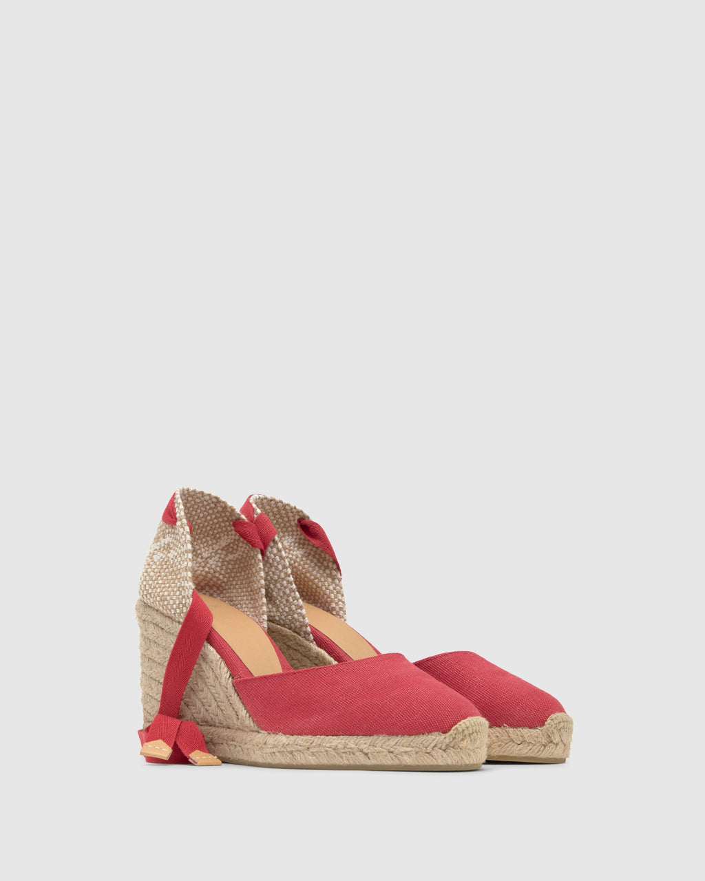 Women's Red Espadrille Wedge Shoes