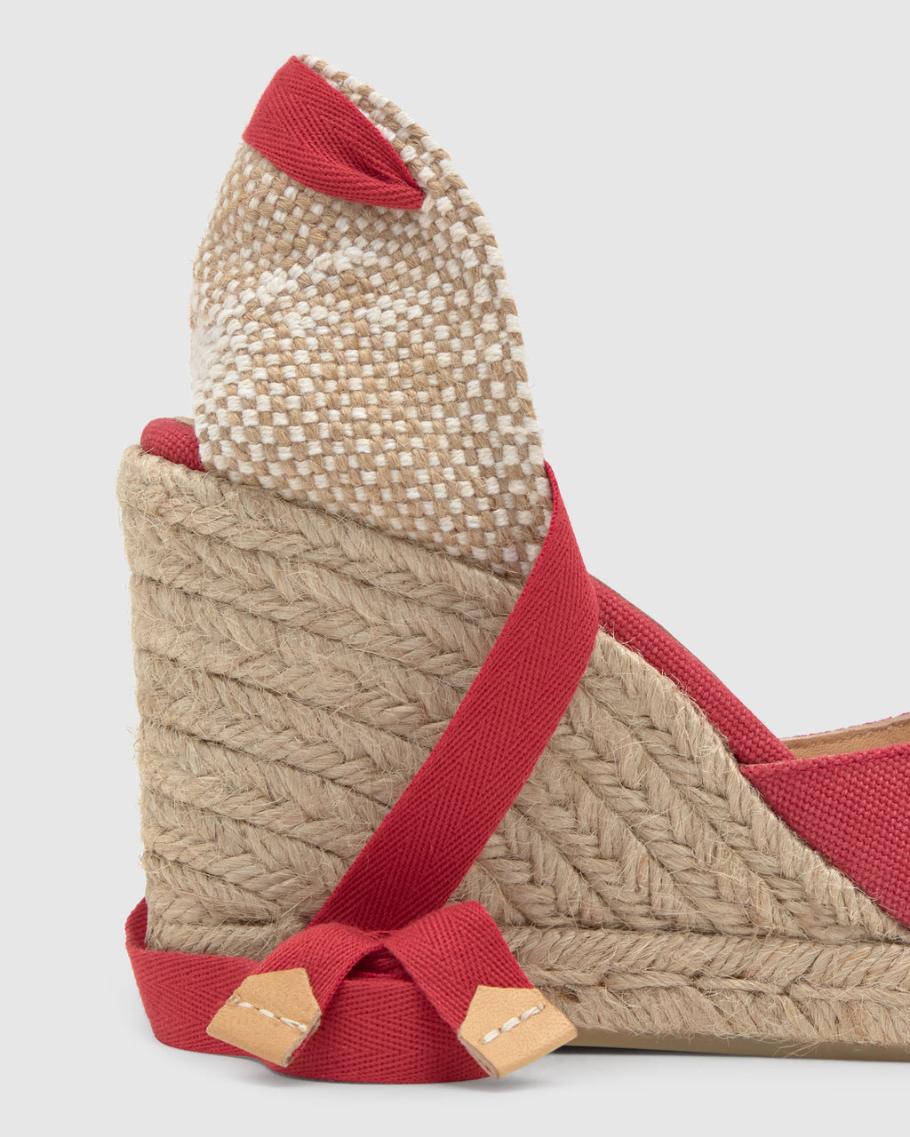 Women's Red Espadrille Wedge Shoes