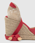 Women's Red Espadrille Wedge Shoes