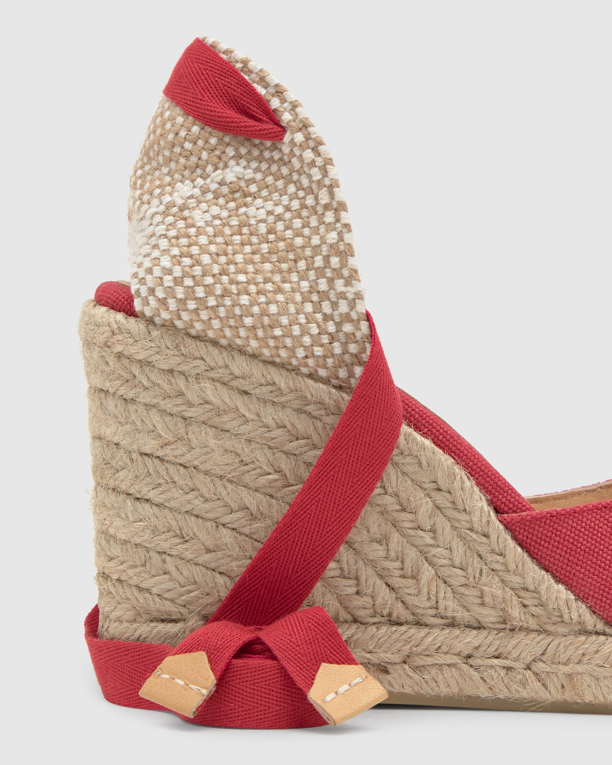 Women's Red Espadrille Wedge Shoes