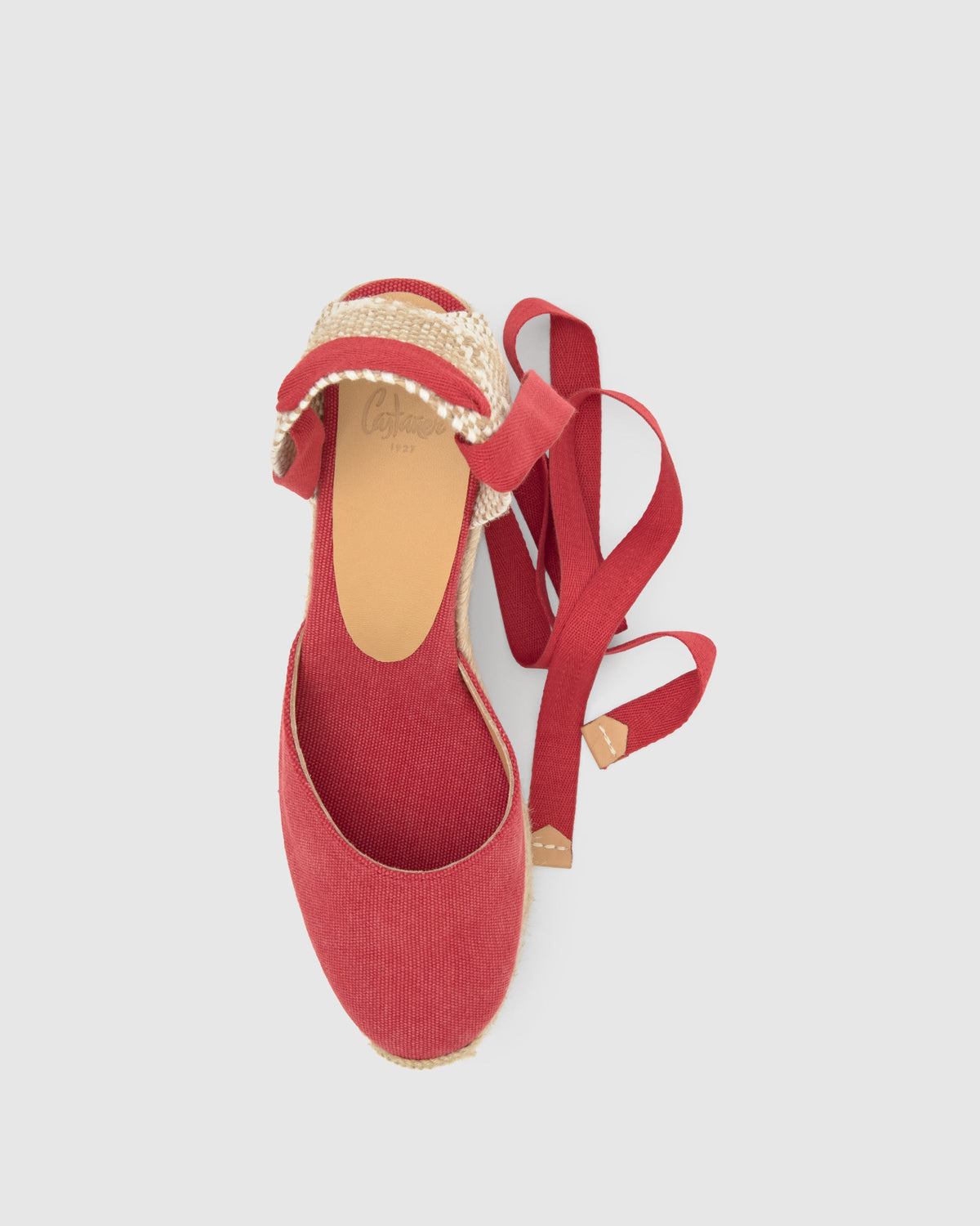 Women's Red Espadrille Wedge Shoes