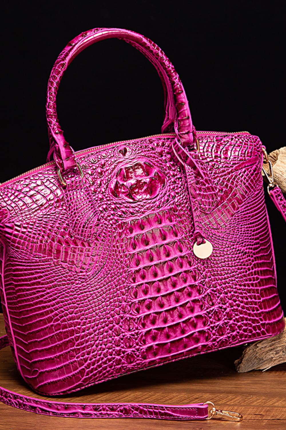 Women's Leather Handbag - Cherry