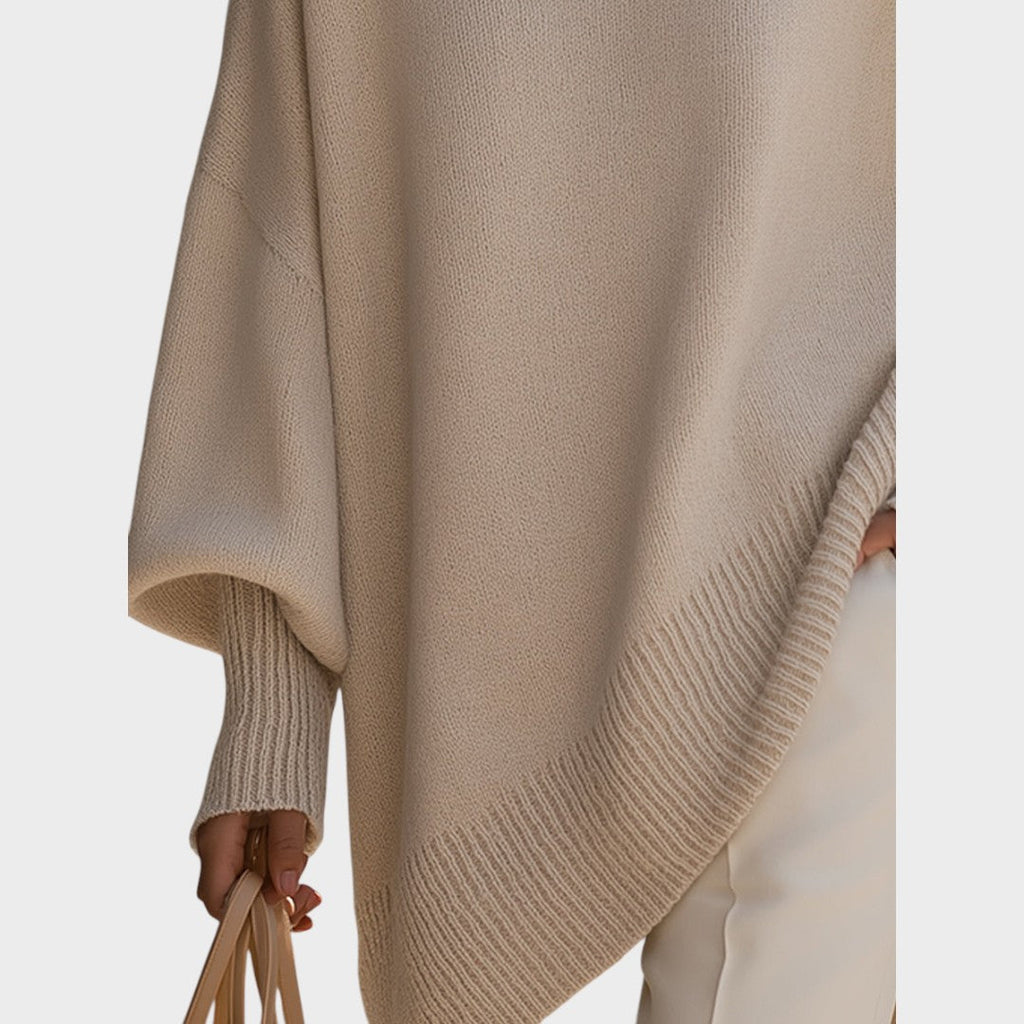 Women's Oversized Asymmetric Knit Cape