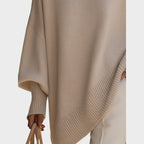 Women's Oversized Asymmetric Knit Cape