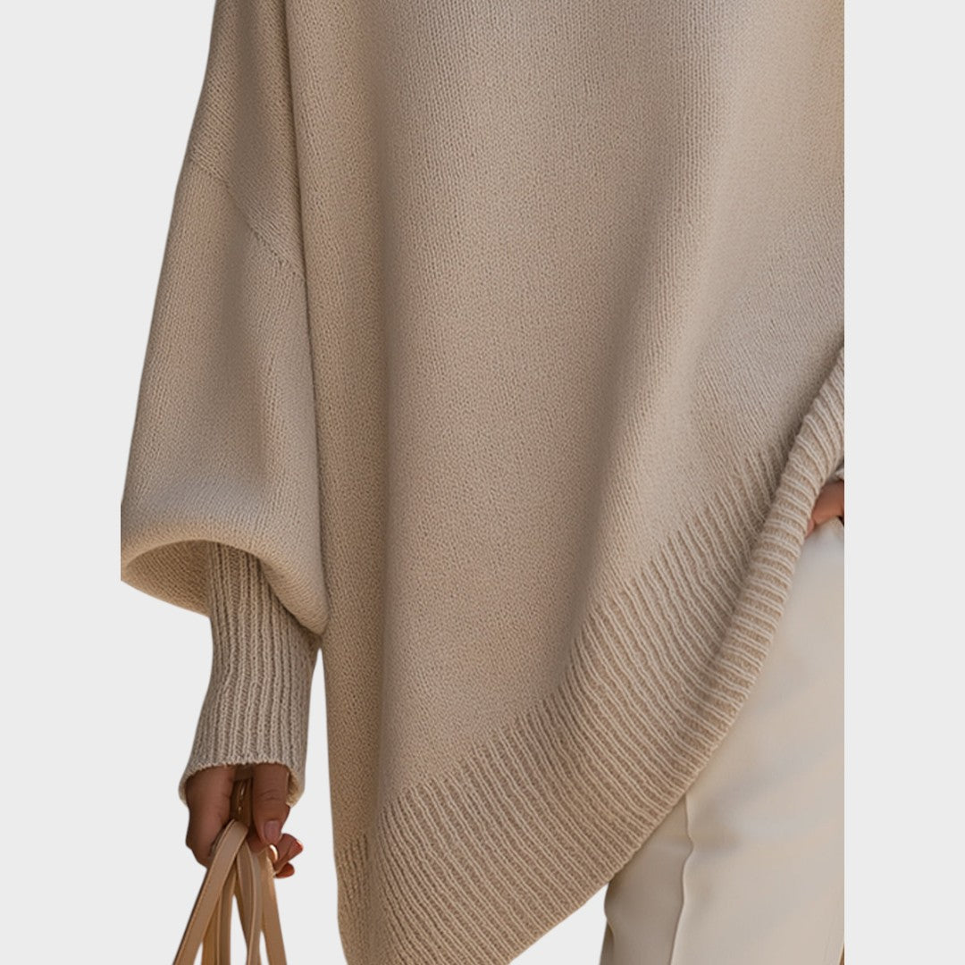 Women's Oversized Asymmetric Knit Cape
