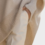 Women's Oversized Asymmetric Knit Cape