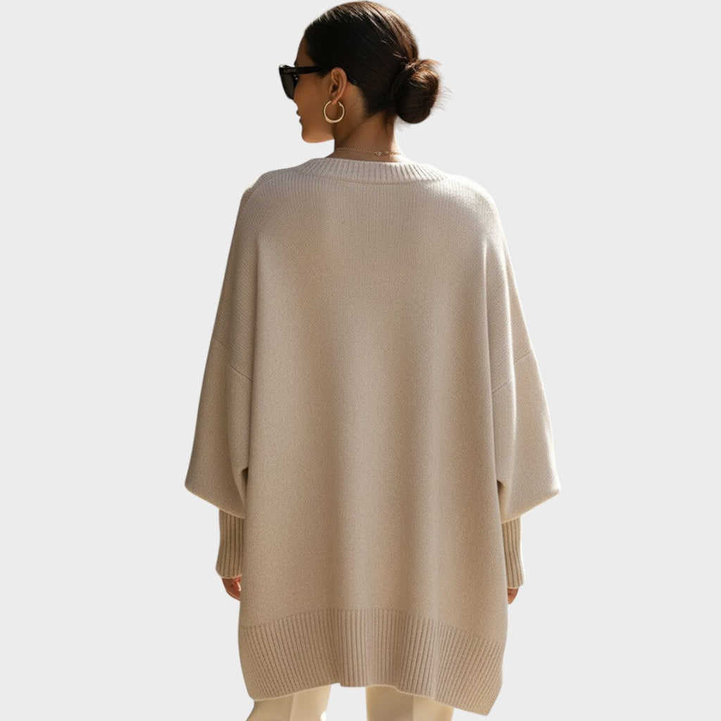 Women's Oversized Asymmetric Knit Cape