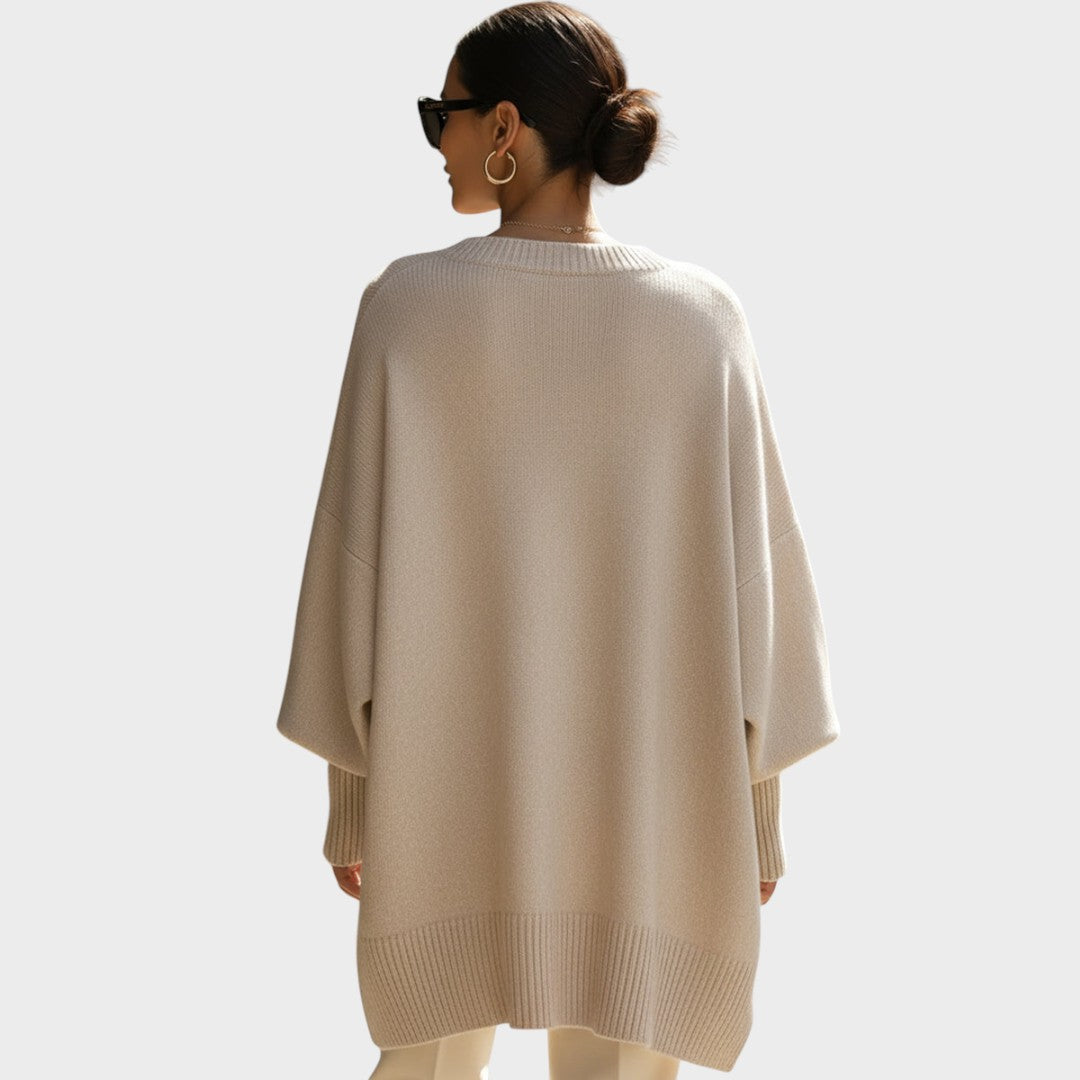 Women's Oversized Asymmetric Knit Cape