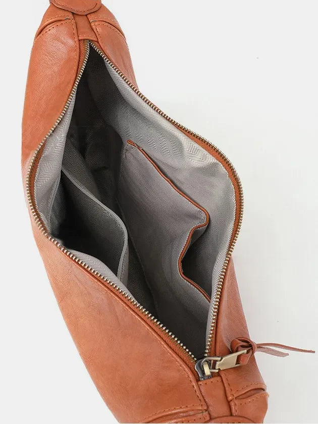 Women's Leather Crossbody Bag with Removable Strap
