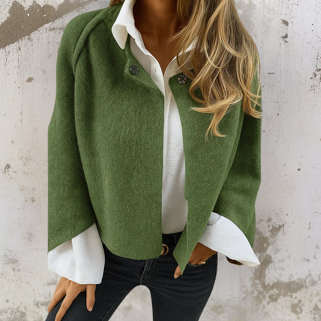 Women's Versatile Cropped Jacket - Green