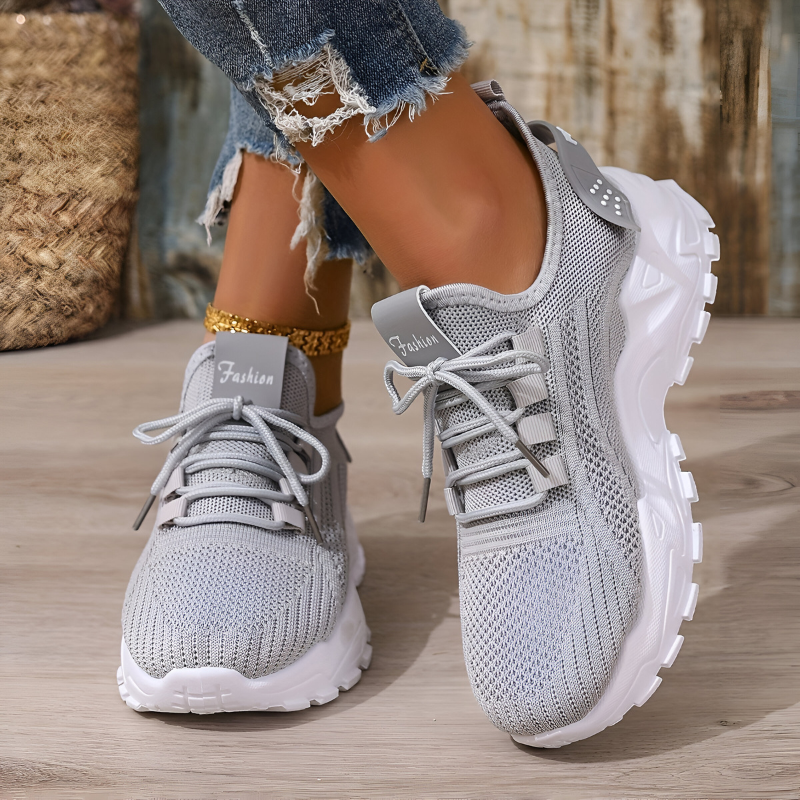 Women's Comfortable Orthopedic Athletic Sneakers - Gray