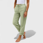 Women's Linen Pants - Light Green