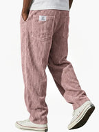 Men's Corduroy Pants with Elastic Waist