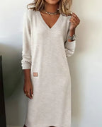 Women's Cozy Knit Dress - Gray