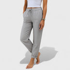 Women's Linen Pants - Light Gray