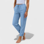 Women's Linen Pants - Light Blue