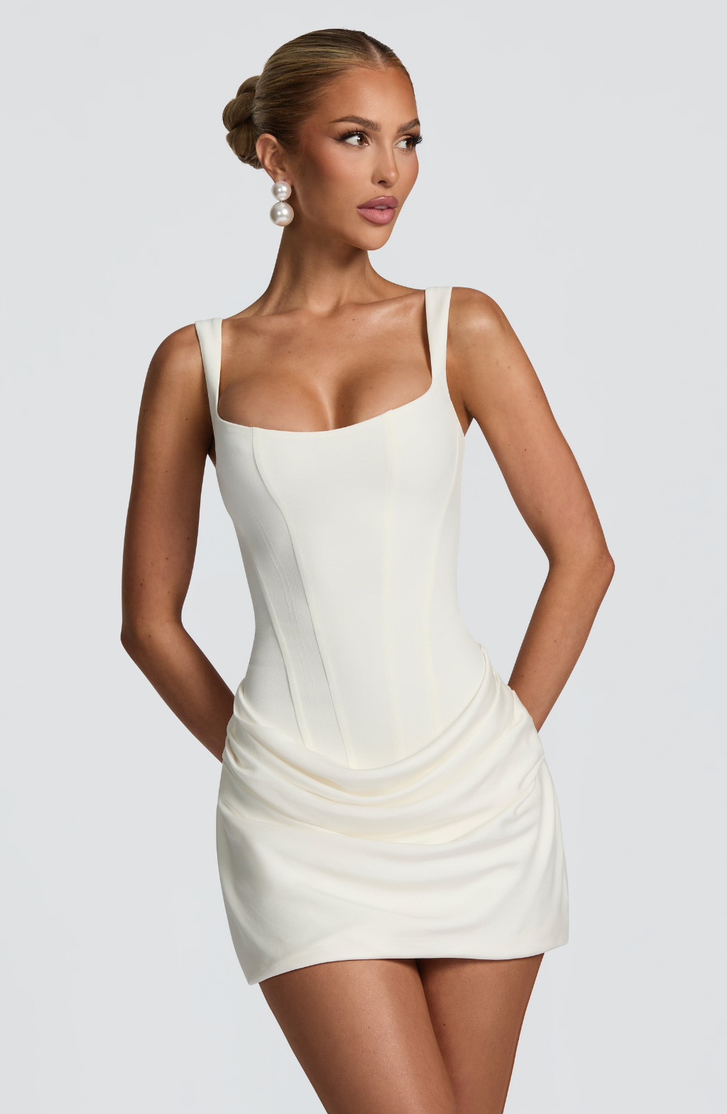 Women's Hourglass Mini Dress - Ivory