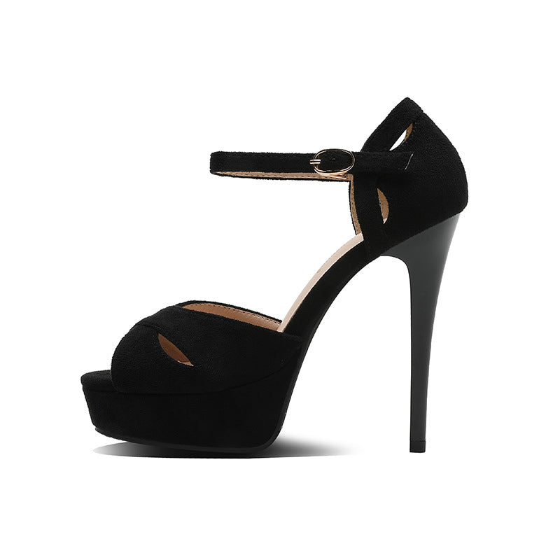 Women's Stiletto Platform Open-Toe High Heel Sandals