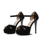 Women's Stiletto Platform Open-Toe High Heel Sandals