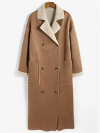 Women's Oversized Long Sherpa Coat for Winter