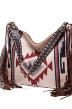 Women's Geometric Print Canvas Tote Bag