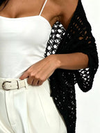 Women's Open Front Crochet Cardigan