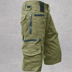 Men's Versatile Cargo Shorts with Pockets - Green