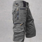 Men's Versatile Cargo Shorts with Pockets - Gray