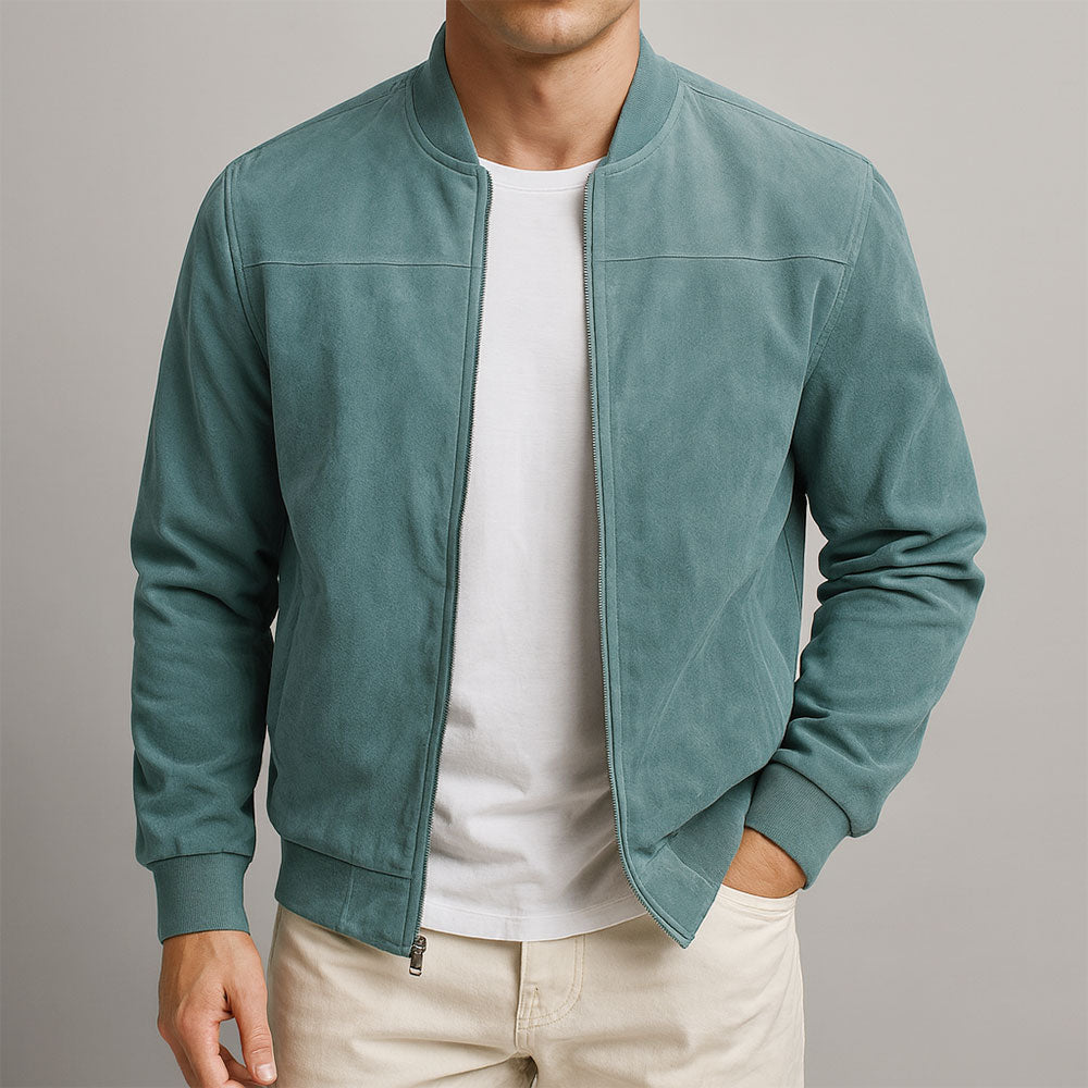 Men's Classic Suede Urban Jacket - Blue