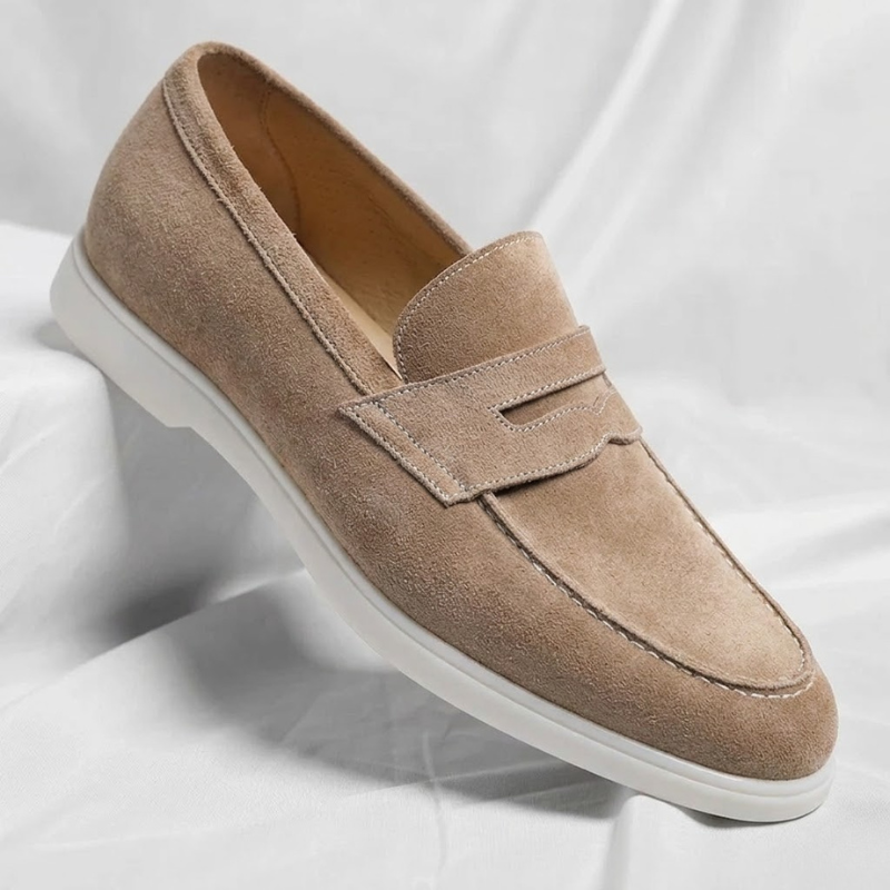 Men's Italian-Style Loafers - Sand