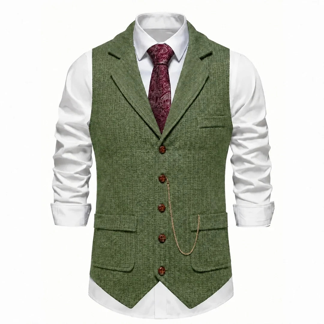 Men's Elegant Ultra-Comfortable Vest - Olive Green