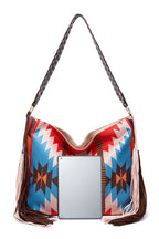 Women's Geometric Print Canvas Tote Bag