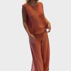 Women's Two-Piece Boho Set - Orange