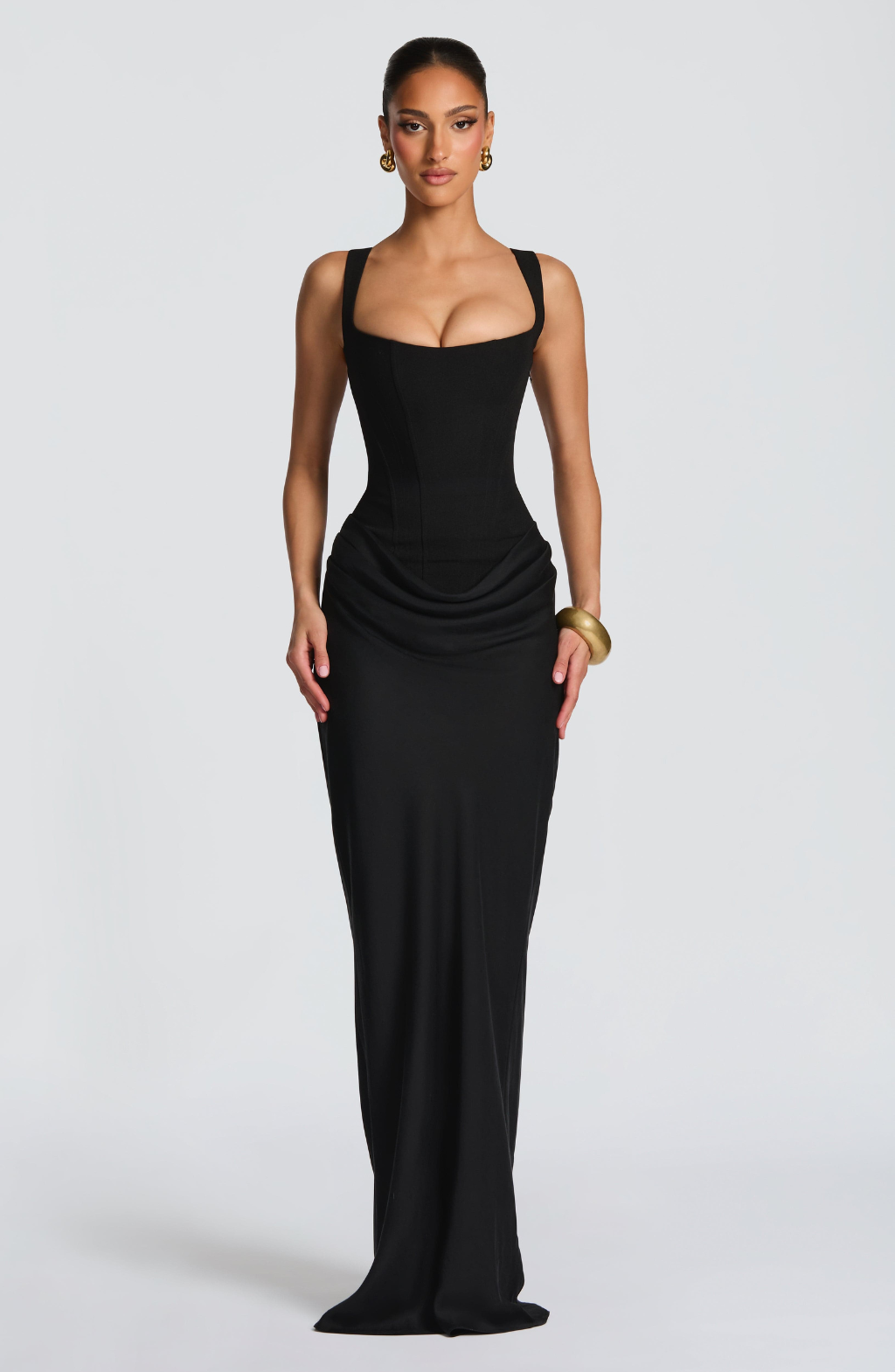 Women's Hourglass Maxi Dress - Black
