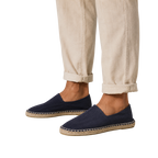 Men's Navy Blue Espadrille Shoes - Navy