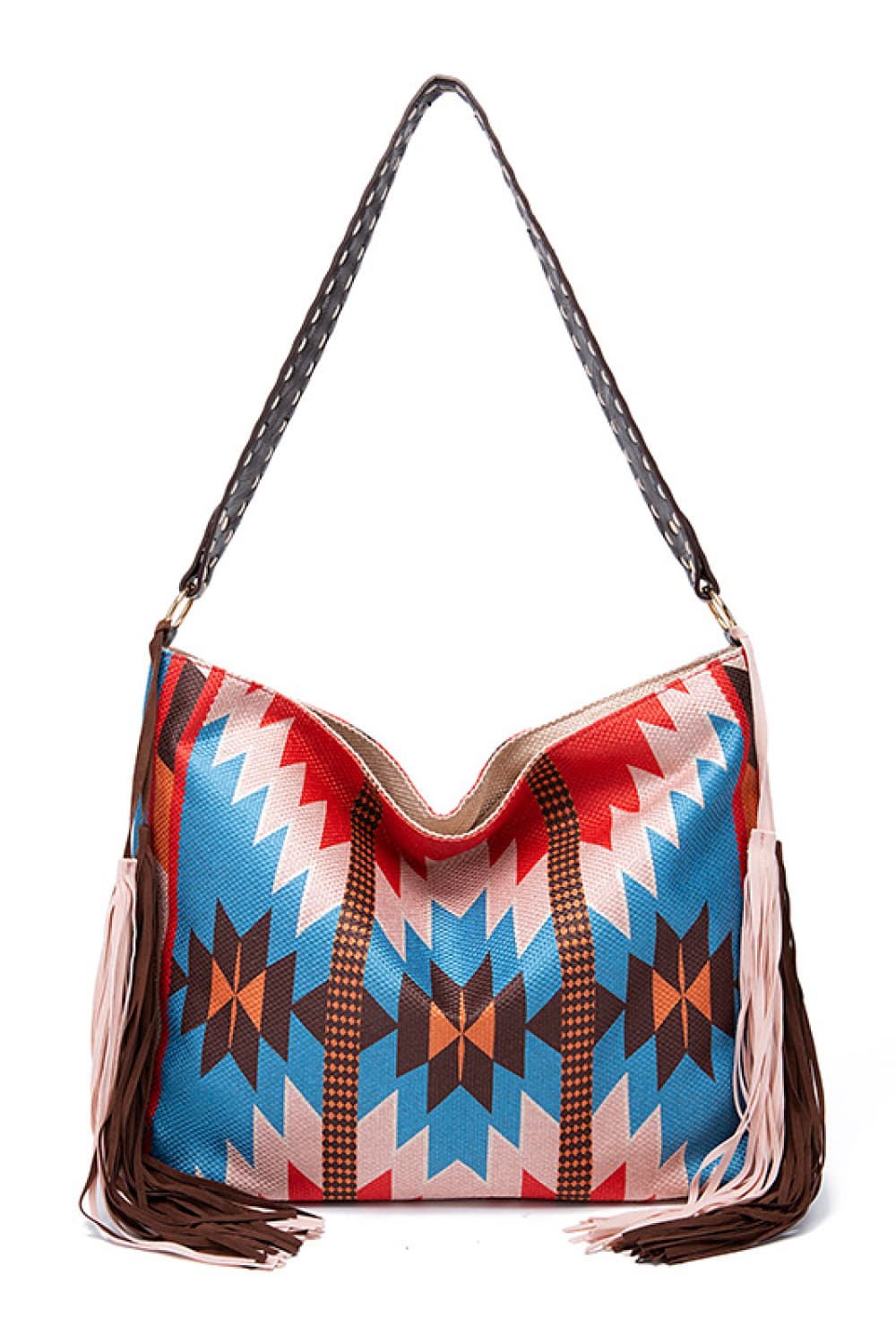 Women's Geometric Print Canvas Tote Bag - Multicolor