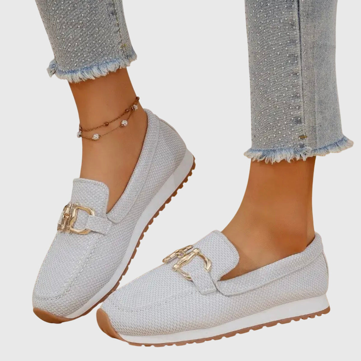 Women's Elegant Comfortable Loafers - White