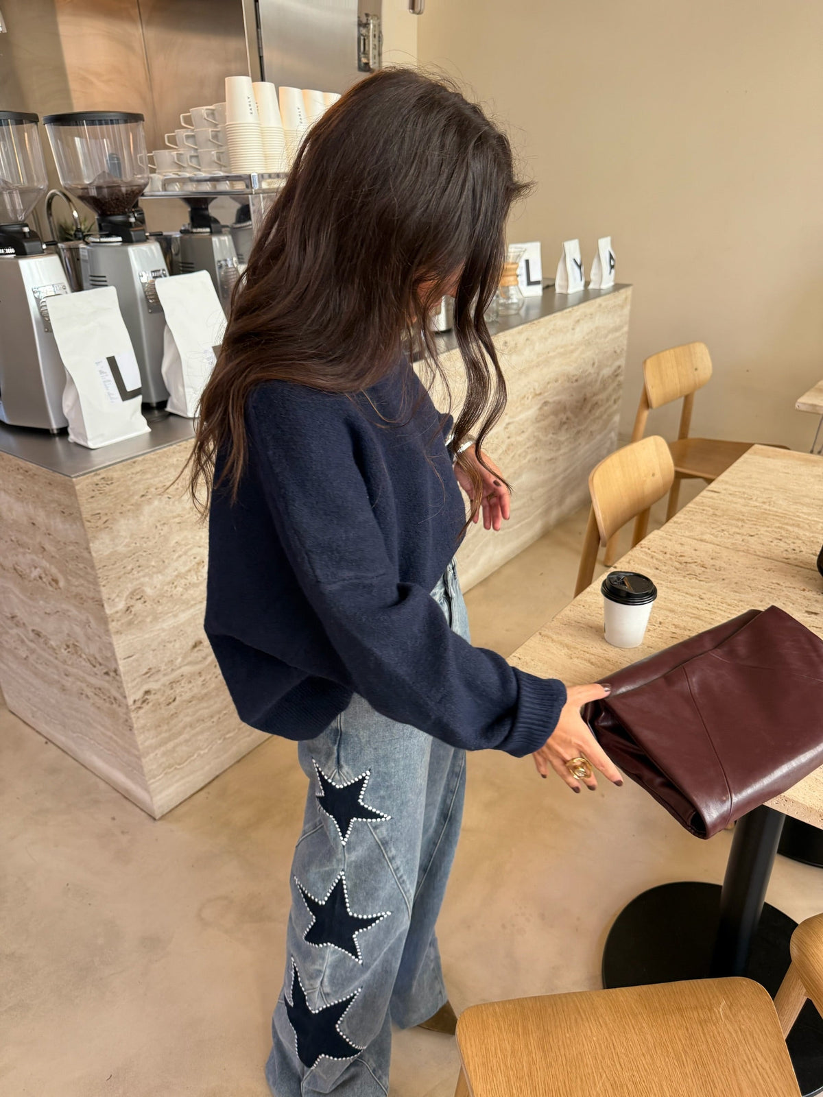 Women's Star Print Denim Jeans