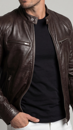 Men's Elegant Leather Jacket for Fall