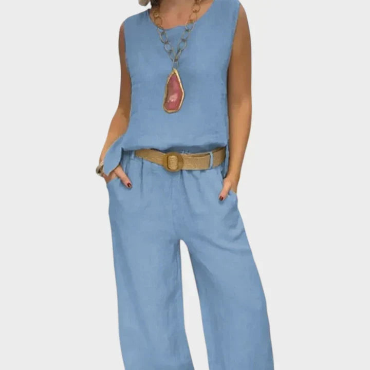 Women's Two-Piece Boho Set - Blue