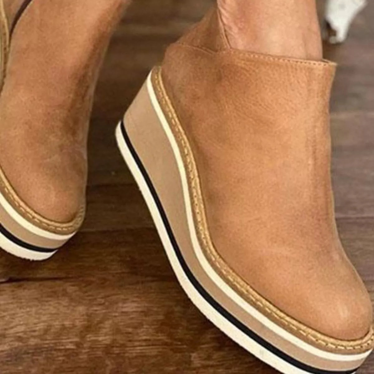 Women's Comfortable Platform Wedge Ankle Boots for Fall and Winter