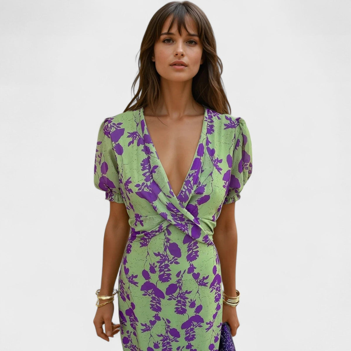 Women's Elegant Spring Dress - Green