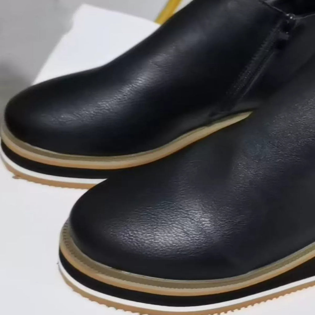 Women's Comfortable Platform Wedge Ankle Boots for Fall and Winter