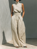 Women's Relaxed Minimalist Set - Beige