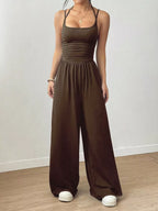 Women's Spaghetti Strap Wide-Leg Jumpsuit