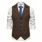Men's Elegant Ultra-Comfortable Vest - Oxford Brown