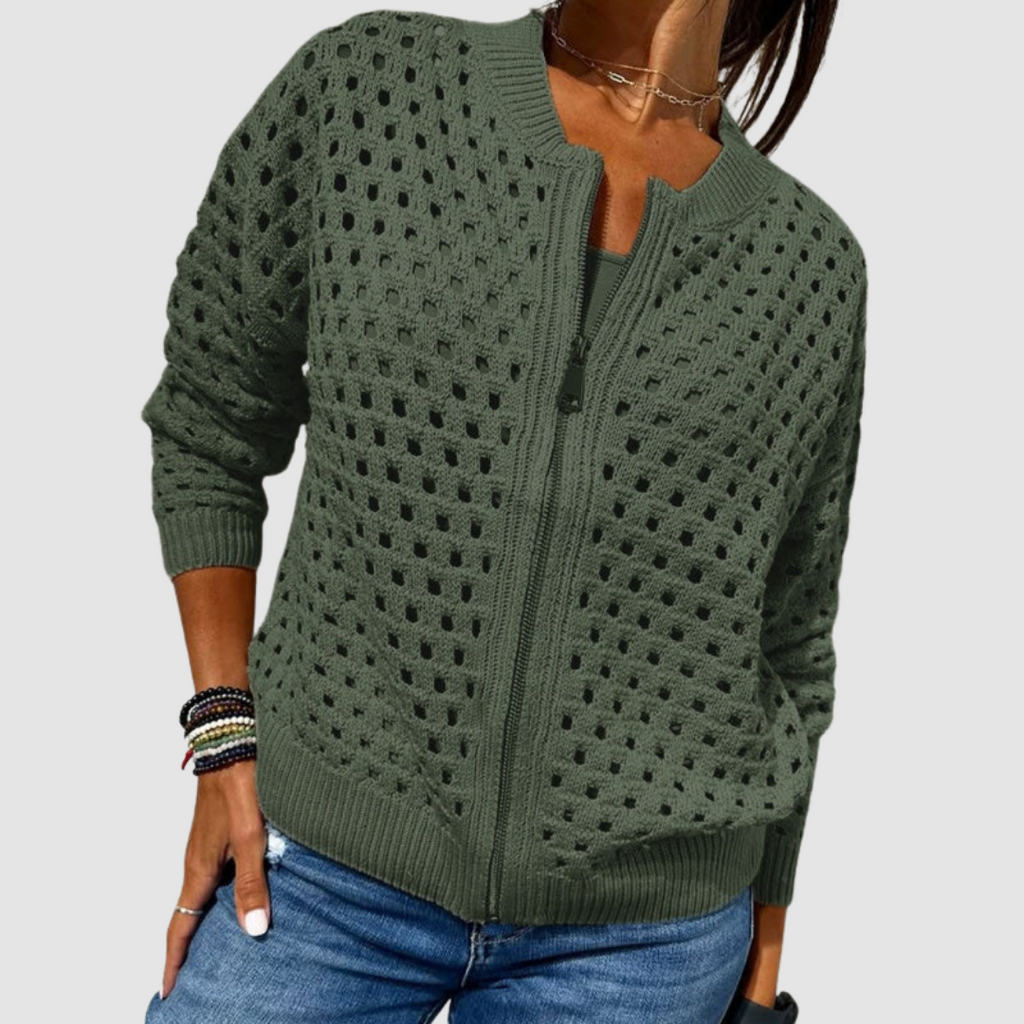 Women's Soft Knit Cardigan - Green