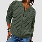 Women's Soft Knit Cardigan - Green