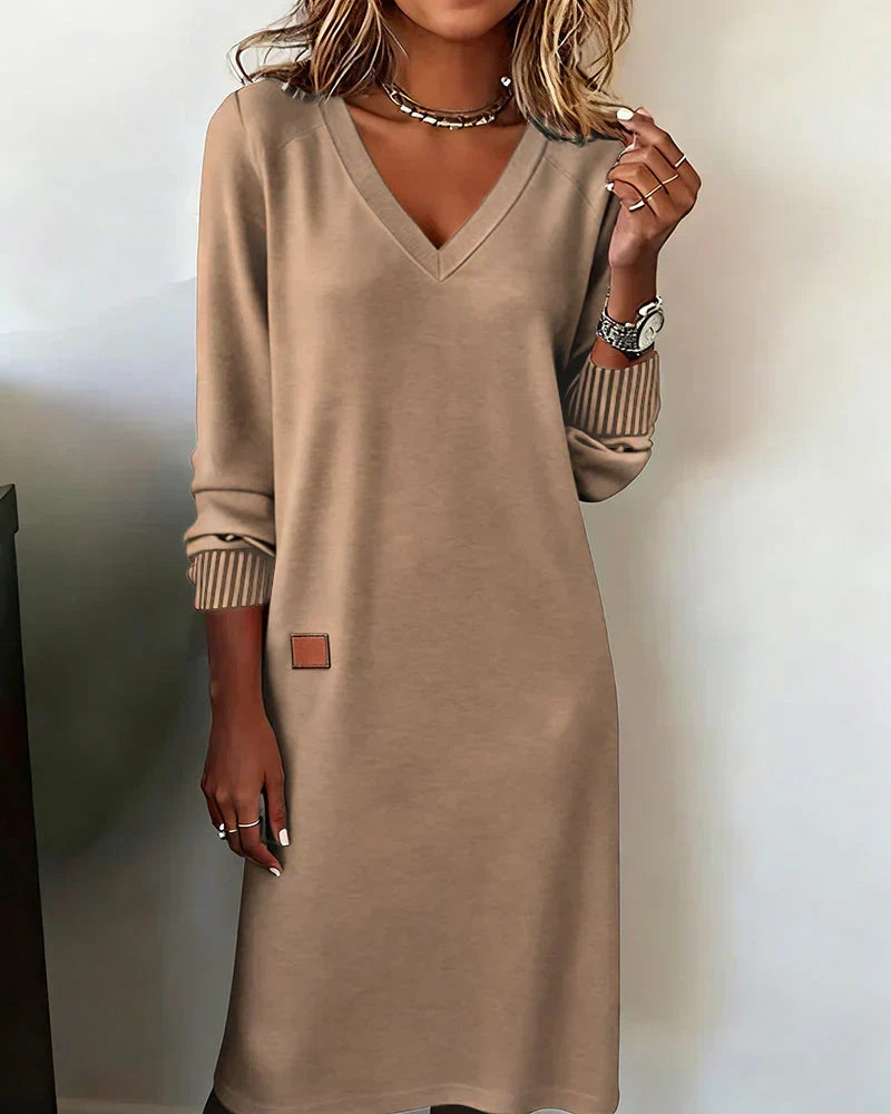 Women's Cozy Knit Dress - Beige